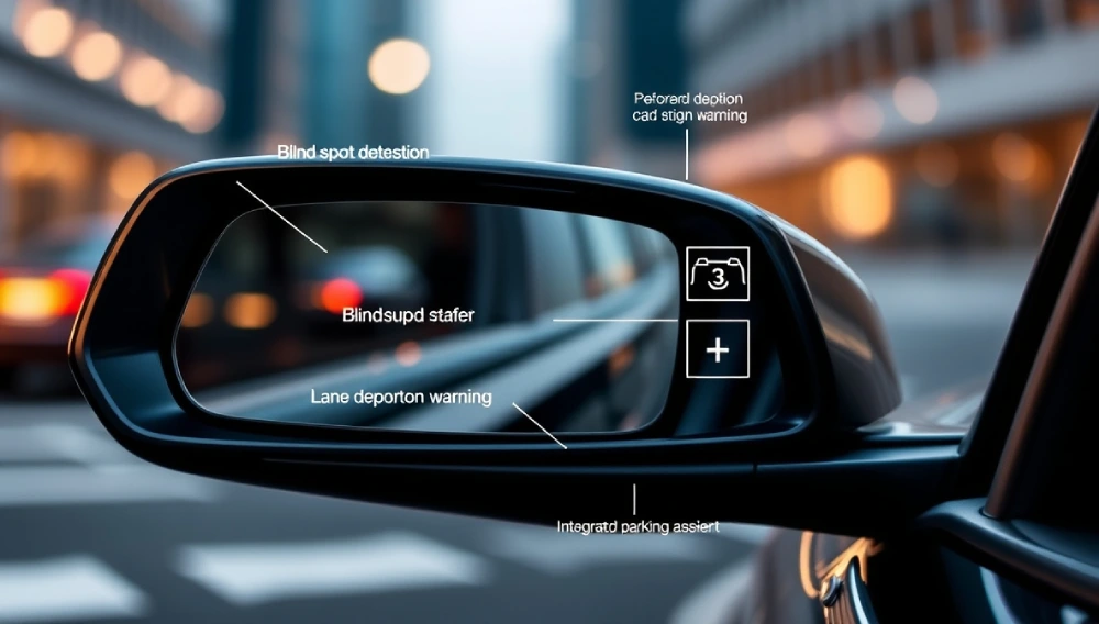 BMW 330i Mirror Sensors Close-up