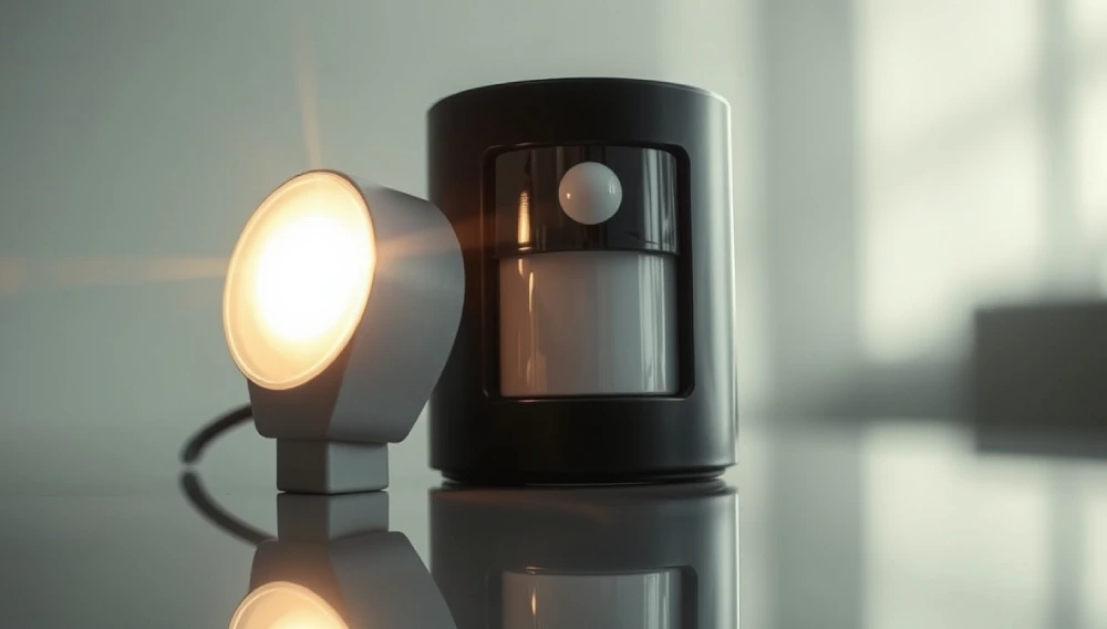 Close-up of Motion Sensor in Light