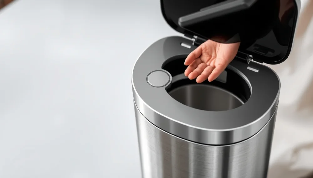 Close-up of Sensor Trash Can Mechanism