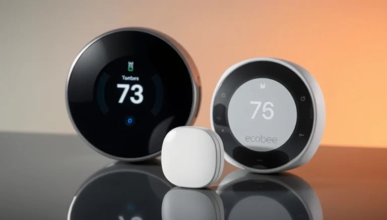 Ecobee Smart Sensor & Thermostat (Hero Shot)