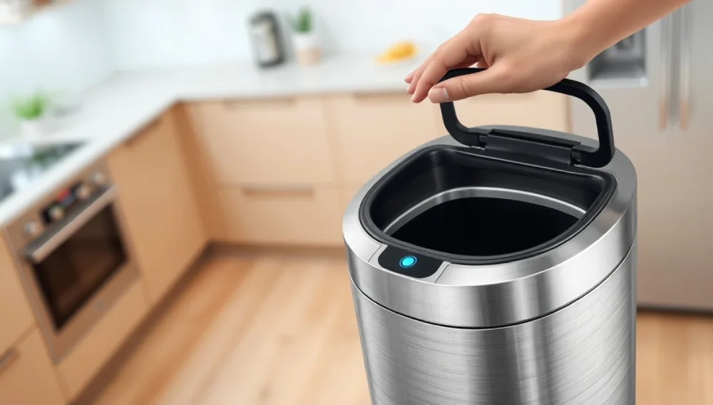 Full View of Smart Sensor Trash Can