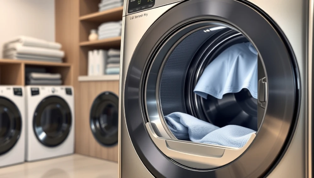 LG Sensor Dry Dryer in a Modern Laundry Room