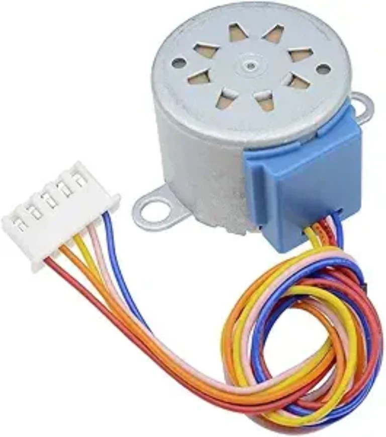 28BYJ-48 stepper motor with ULN2003 and Arduino Uno on table