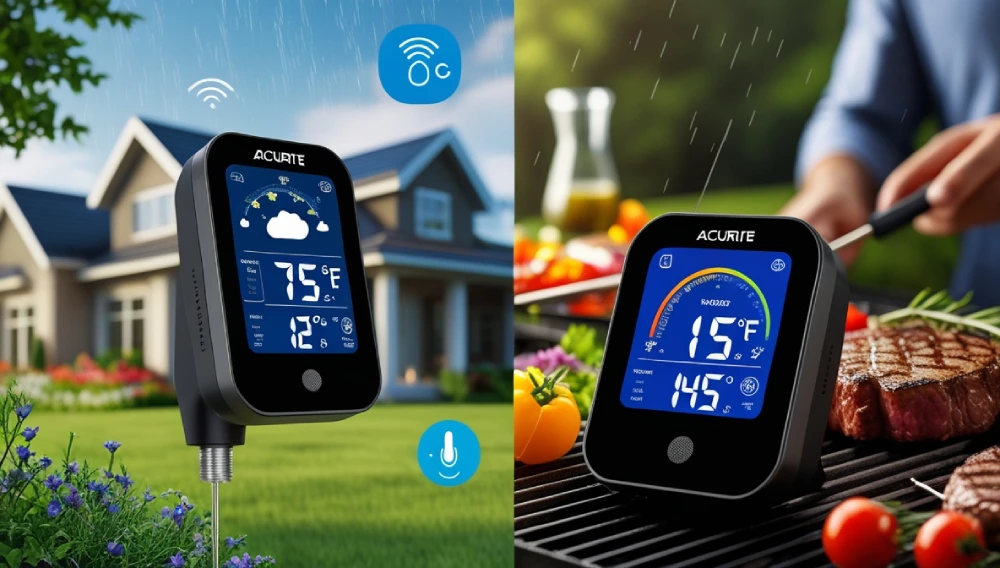 AcuRite Rain Gauge Measuring Rainfall in Garden