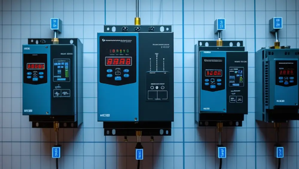 Collage image showing Variable Frequency Drives in real-life scenarios across industries.