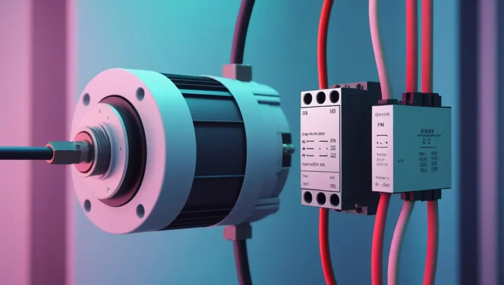 A comparative image showing the differences between contactors and relays in electrical control systems.