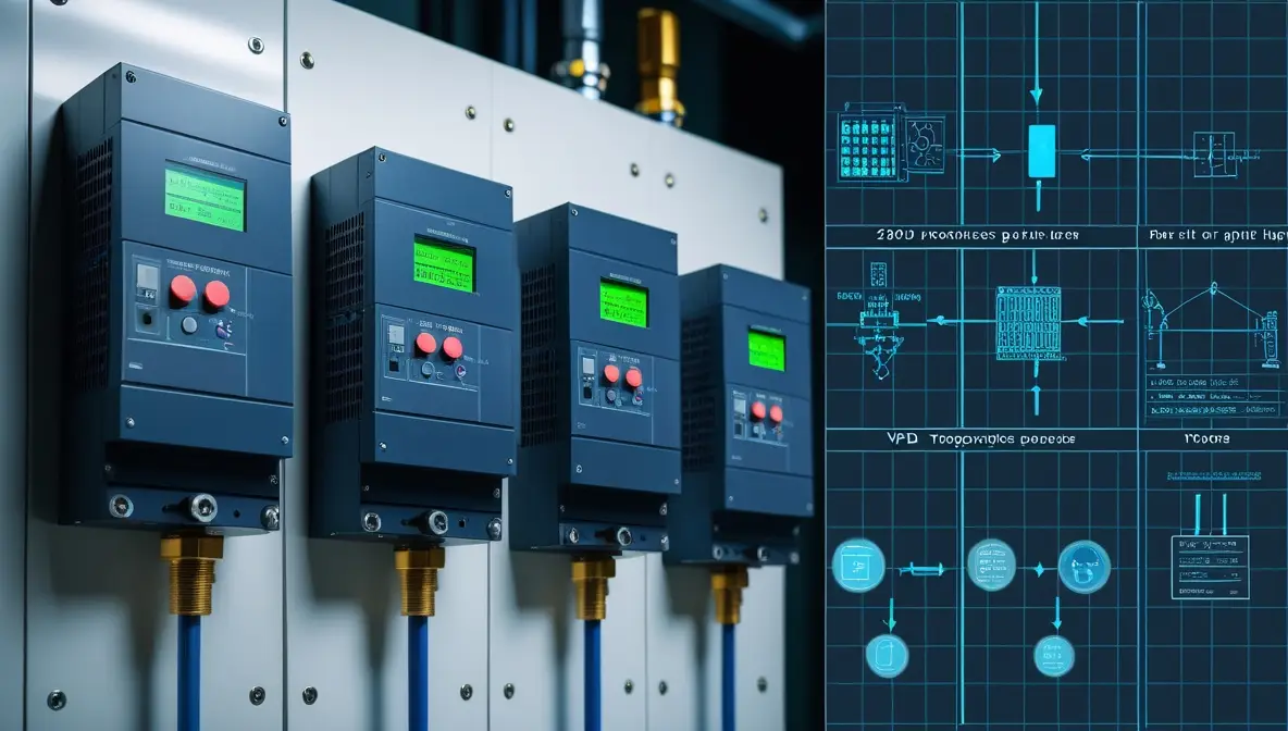 Featured image showing modern Variable Frequency Drives installed in an industrial setup.