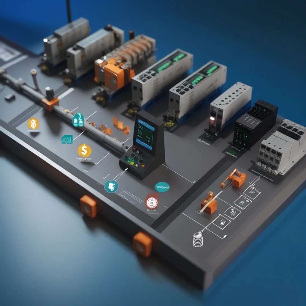 PLC architecture diagram explaining key programmable logic controller components