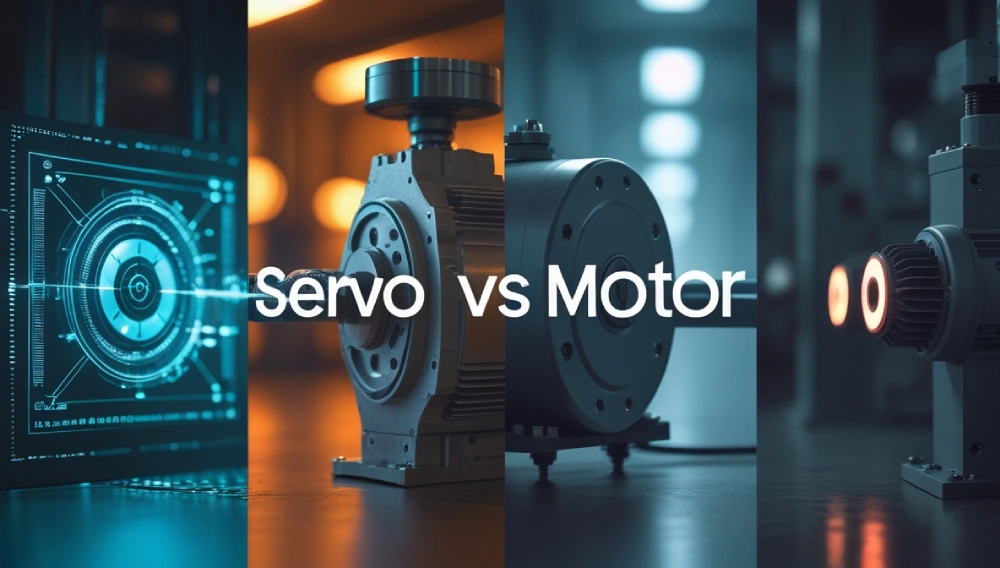 Close-up image of a servo motor showing its internal feedback system and gears for precise control.