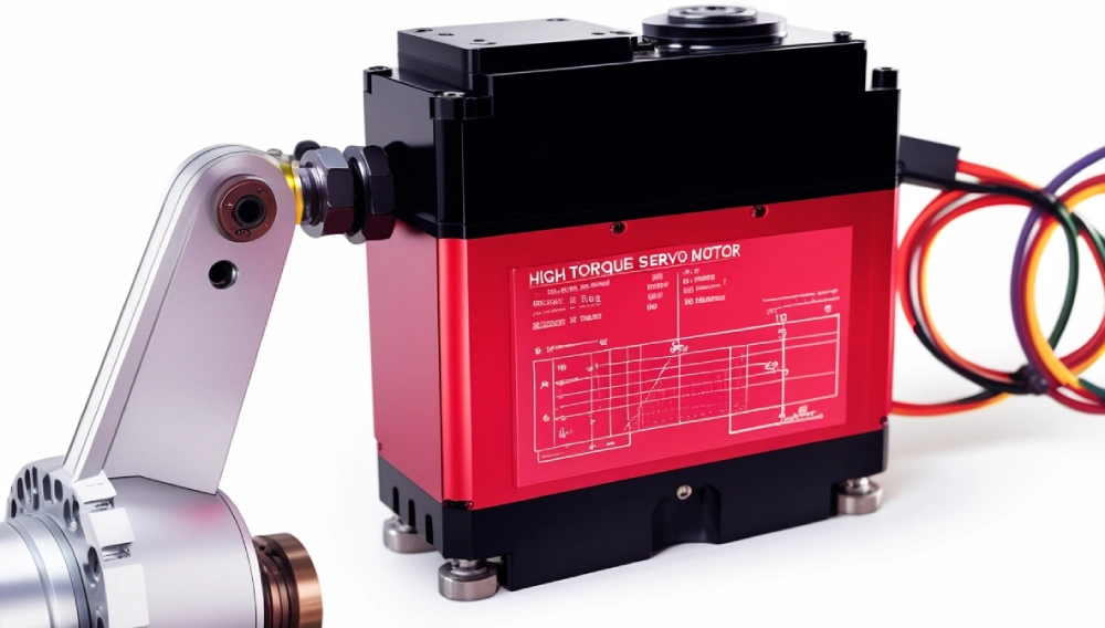 High torque servo motor lifting a heavy load on a factory assembly line