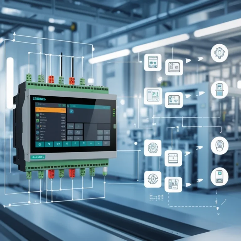 Siemens Programmable Logic Controller installed in industrial panel for smart automation