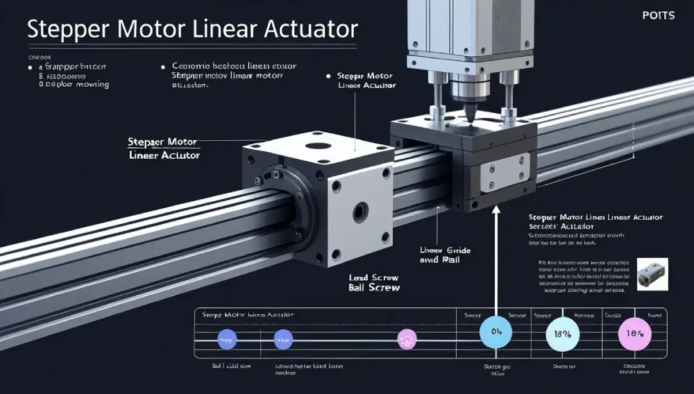 Diagram of Stepper Motor Linear Actuator components