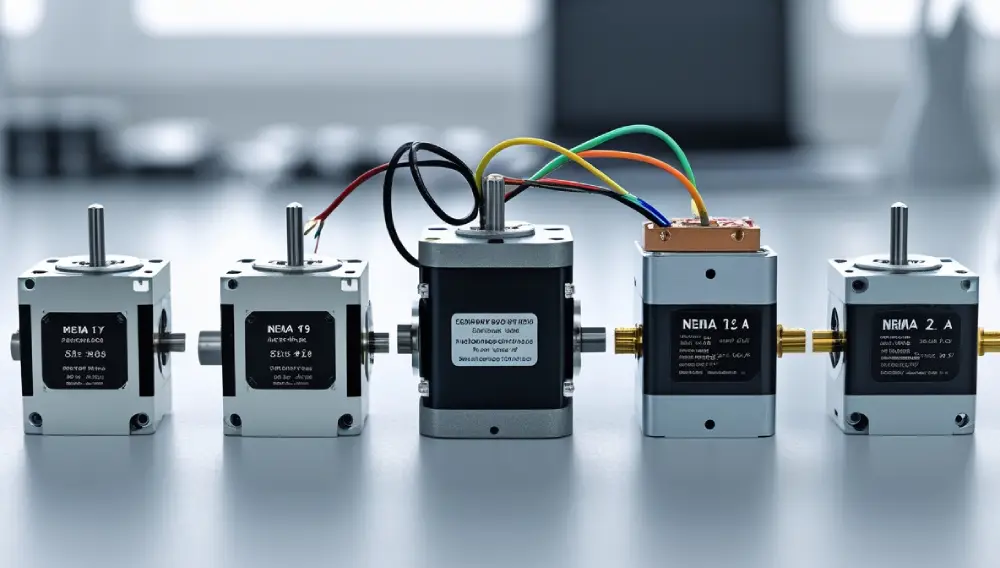 Infographic showing internal workings of a stepper motor with labeled components