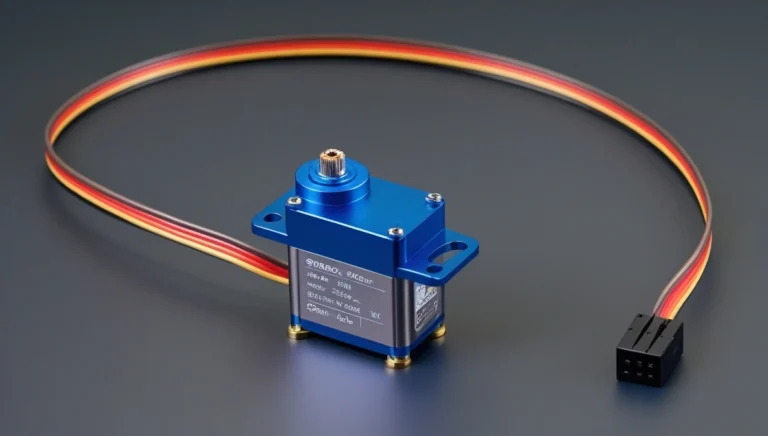Tiny Servo Motor connected to Arduino for tutorial purposes.