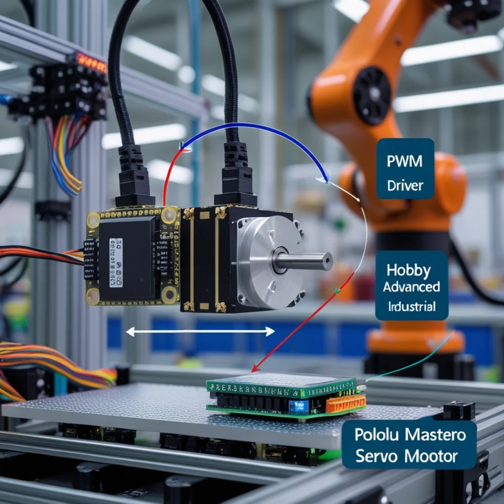 Side-by-side image comparing three types of servo motor drivers
