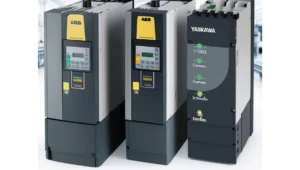 Industrial control panel featuring top VFD brands for 2025
