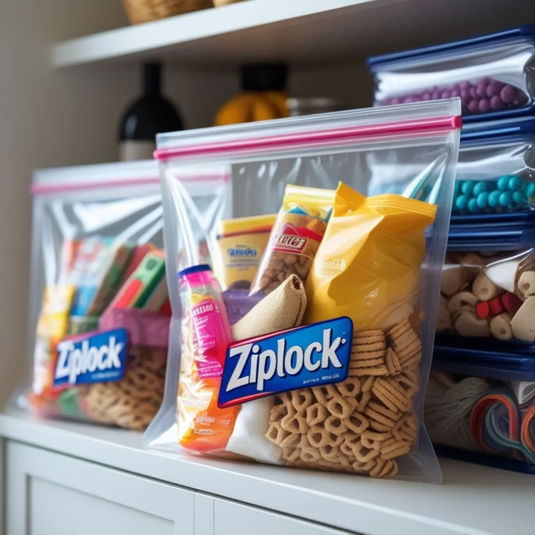 2-gallon Ziplock bag filled with various household items, perfect for organization.